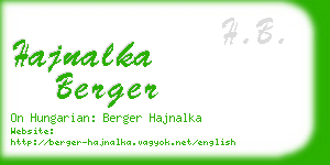 hajnalka berger business card